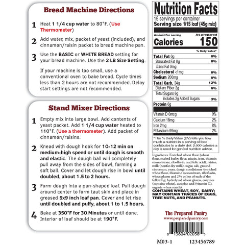 Cinnamon Raisin English Muffin Bread
