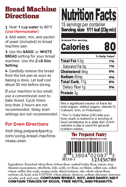 French Miche Bread Mix