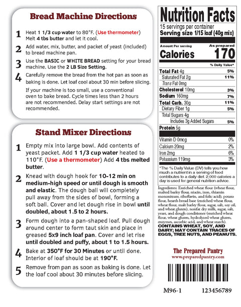 Pioneer Potato Bread Mix