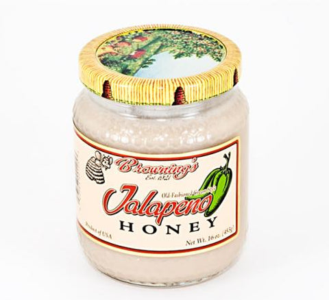 Browning's Old-Fashioned Cream Style Jalapeno Honey 16 oz (6748137062481)