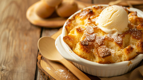 Bread Pudding with Ice Cream on Top Recipe