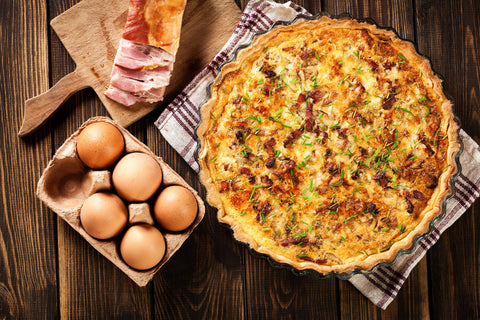 Apple, Bacon, and Cheddar Quiche