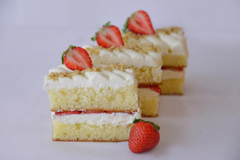 Fancy Strawberry Vanilla Cake with Whipped Cream Frosting (Plus ten more)