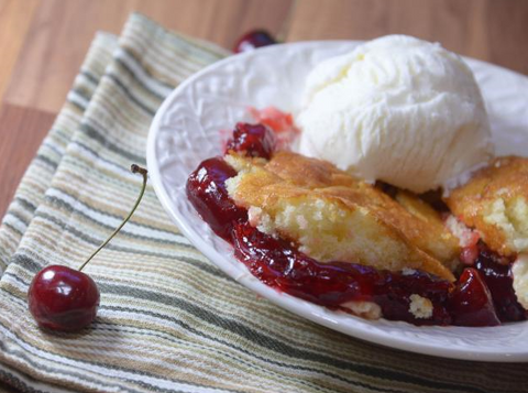 Cherry Cream Cheese Cobbler