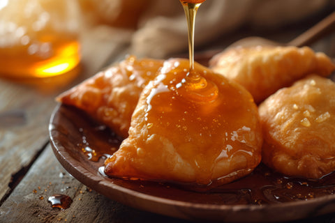 Fried Bread with Caramel Drizzle
