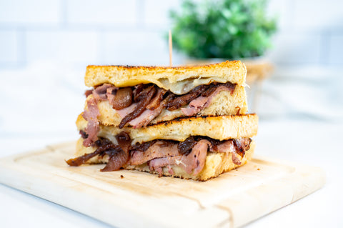 Caramelized Onion and Roast Beef Sandwich