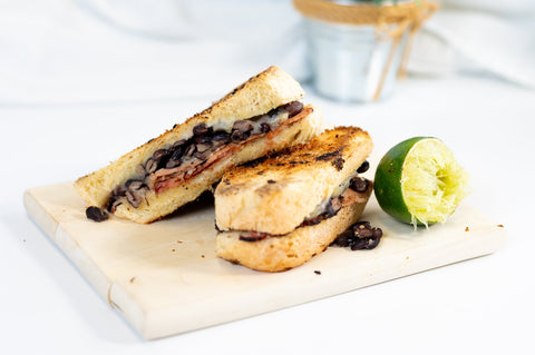 Grilled Pork and Black Bean Sandwich