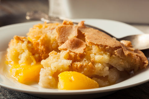 How do you spiff-up a peach cobbler when there are no peaches?