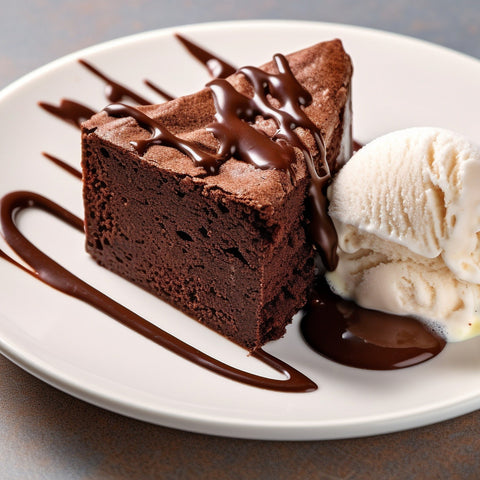Chocolate Cake and Ice Cream