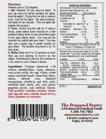 Easy Vanilla Coconut Macaroon Mix