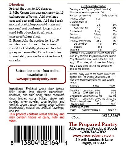 White Chocolate Fudge Cookie Mix