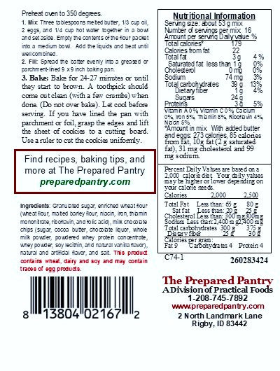 Old Time Chocolate Chip Blondie Mix