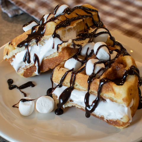 Unbelievably Good Cake Waffles (made with a Vanilla Bean Cake Mix)