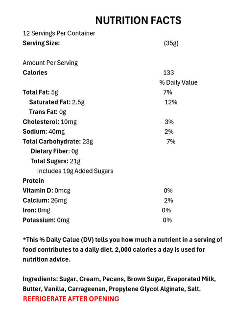 Uncle Denny's Caramel Pecan Gourmet Ice Cream Topping