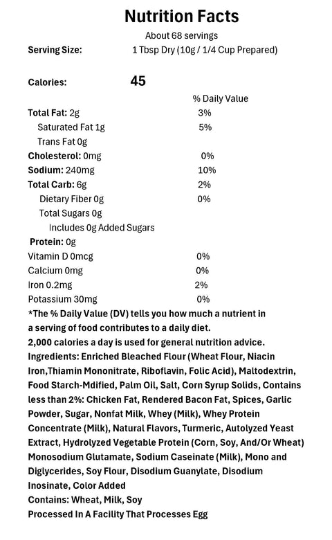 Country Gravy Bulk Mix (perfect for ham dinner and no-fuss meals)