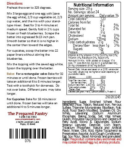 Blueberry Almond Crunch Cake (with directions for the cake and cupcakes)