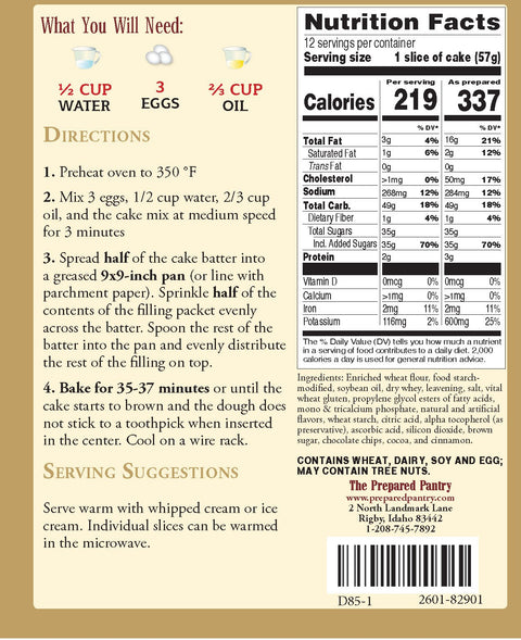 Chocolate Mexican Crumb Cake