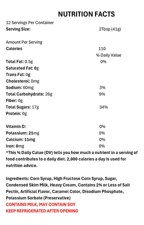 Caramel Designer Ice Cream and Dessert Sauce