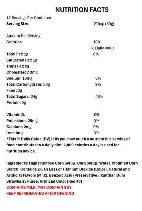Strawberry Designer Ice Cream and Dessert Sauce