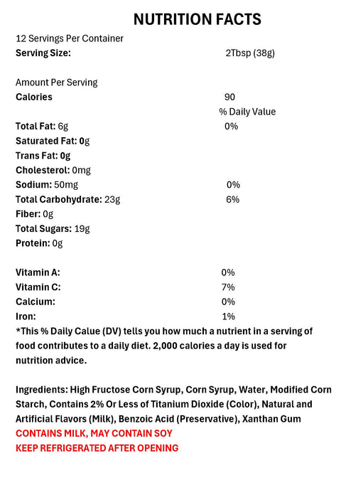 White Chocolate Designer Ice Cream and Dessert Sauce