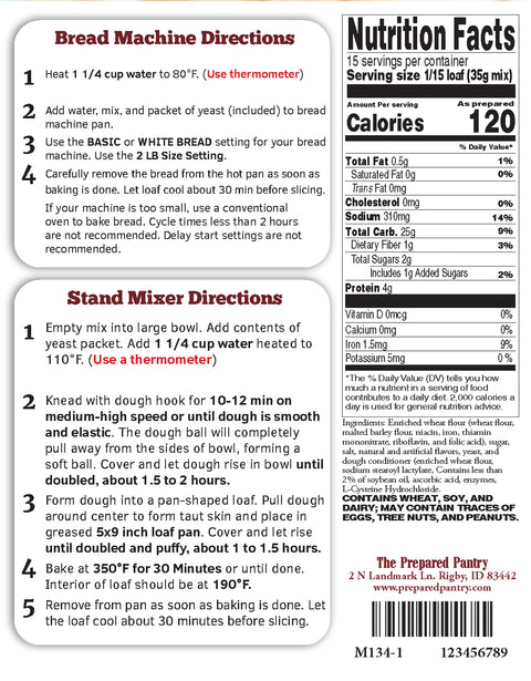 Pan de Agua Bread Machine Mix