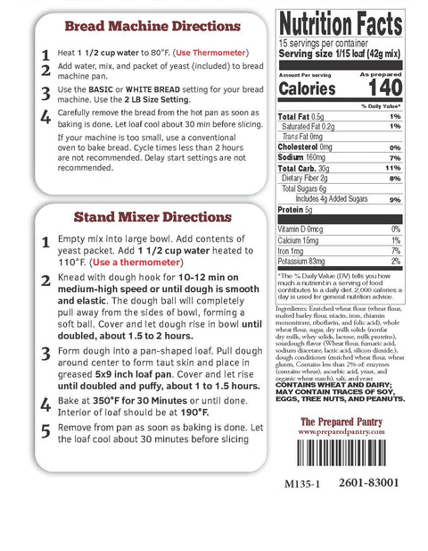 Swedish Brown Sourdough Bread or Oven Machine Mix.