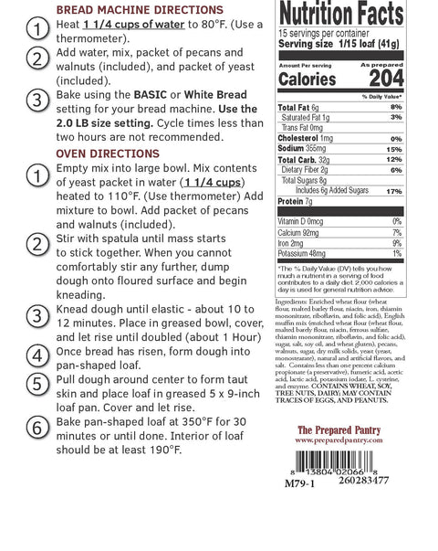 Butter Pecan English Muffin Bread Mix