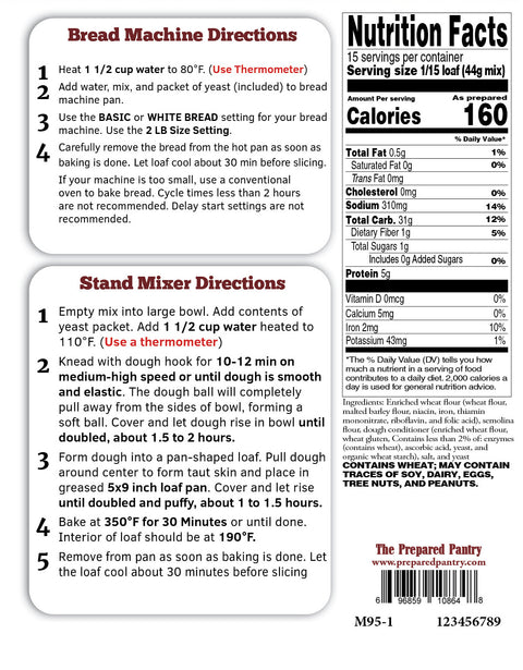 Only $3.99! French Bread Mix (Limit 1)