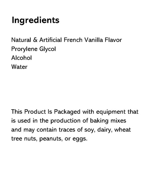 Marsden & Bathe French Vanilla 2 oz. See Serving Suggestions