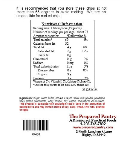 Milk Chocolate Chips. Large 30 oz. bag