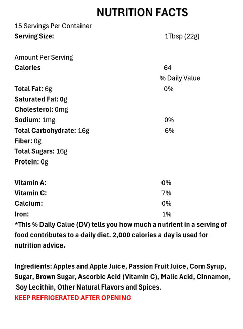 Pioneer Valley Gourmet Cinnamon Apple Passion Pancake Syrup