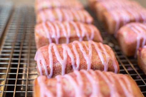 Vanilla Bean Baby Cake Mix to make Strawberry Pink Tea Cakes