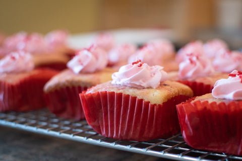 Vanilla Bean Baby Cake Mix to make Strawberry Pink Tea Cakes
