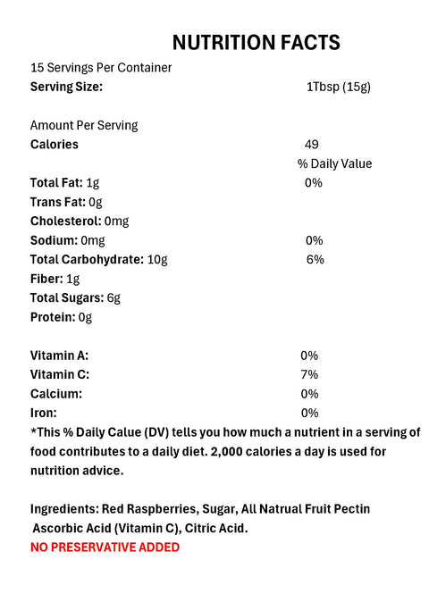 Save 19%! Pioneer Valley Gourmet Seedless Red Raspberry Jam