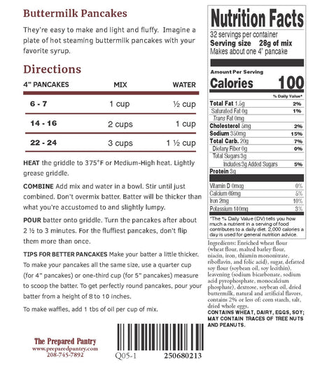 Buttermilk Pancake Mix (large 2 pound mix)