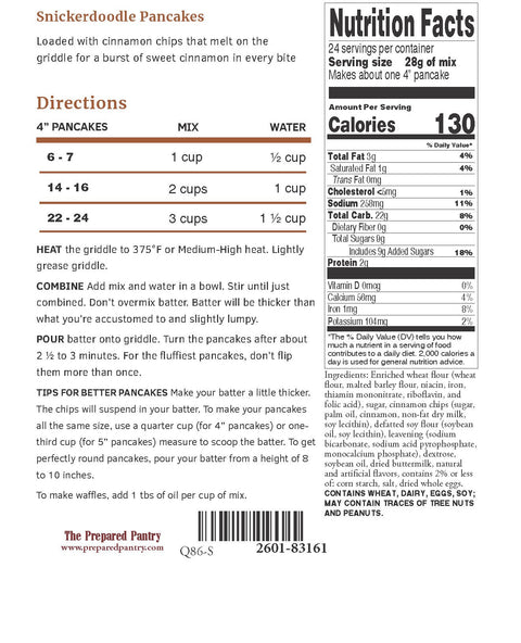 Snickerdoodle Pancake Mix 24 oz.