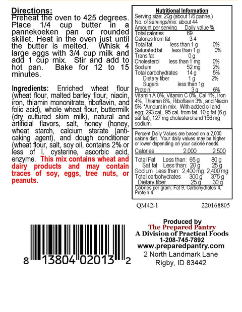 Honey Gold Dutch Pannekoeken Mix (2 lb)