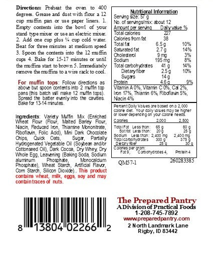 Chocolate Lovers Just-Add-Water Muffin Mix