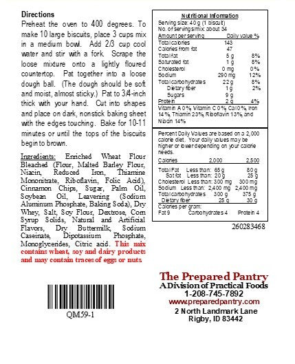 Cinnamon Chip Breakfast Biscuit Mix (large three-pound size)