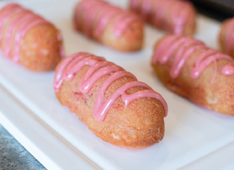 Vanilla Bean Baby Cake Mix to make Strawberry Pink Tea Cakes