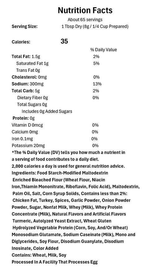 Monarch Restaurant Bulk Roasted Turkey Gravy Mix