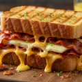 bacon and cheese sandwich on Texas Toast