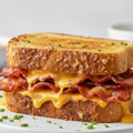 bacon and cheese sandwich on texas toast
