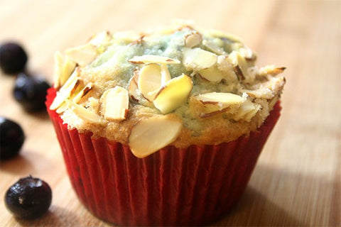 Blueberry Almond Crunch Cake (with directions for the cake and cupcakes)