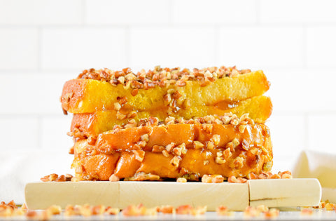 (How to make Cherry Pecan French Toast) with Buttermilk White Bread.