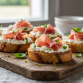 crostini prosciutto and cream cheese