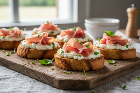 crostini prosciutto and cream cheese