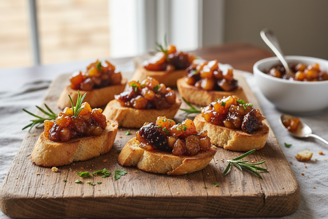 crostini with chutney