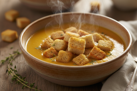 croutons with soup