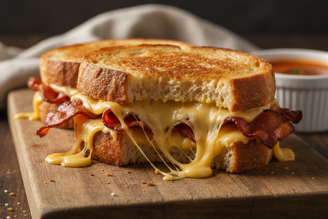 grilled cheese and bacon sandwich